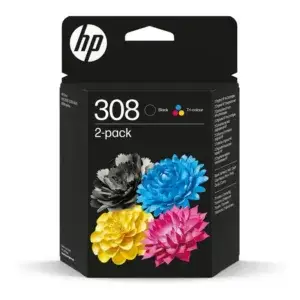 Γνήσια μελάνια HP 308 2-Pack Black/Tri-Color 6L6S6UE
